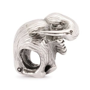 Trollbeads Authentic New Kiwi Bird Bead Silver